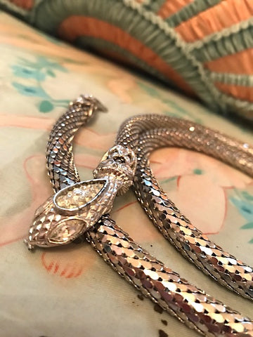Anita Pallenberg Vibe 1950's (Whiting & Davis) Snake Necklace and Belt