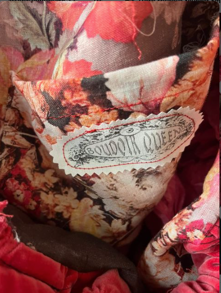 SOLD LAST ONE Summer PF23 Gidgit Travler's Tote Bag Velvet w/ Bow Flower One of a Kind Lined with Pocket and Logo