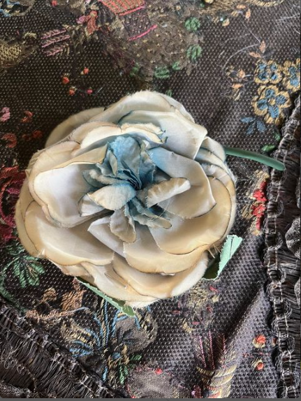 Fluffy Soft Blue Authentic Antique Flower