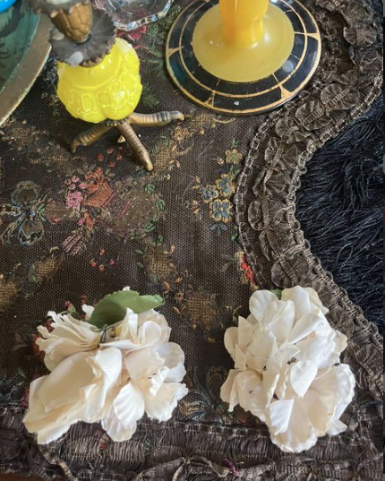 Medium Clusters of  Hydrangeas Vintage Flower set of Two