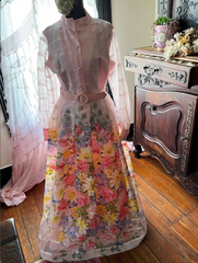 1960's Floral Dress with Belt TIME CAPSULE
