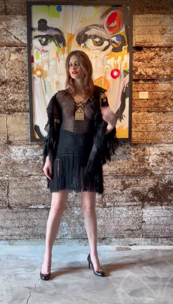 SOLD 1920's Authentic Crochet Macrame Fringe Top/Dress Antique
