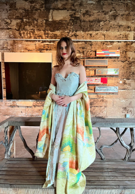Authentic Vintage Green Gardens Kimono