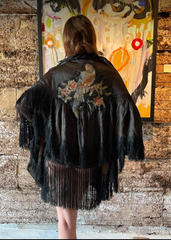 SOLD BQ Gorgeous Victorian Embroidered Cape Deconstructed Art Wear Winter 24
