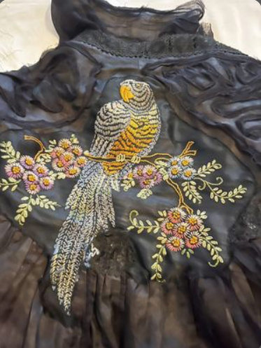 SOLD BQ Gorgeous Victorian Embroidered Cape Deconstructed Art Wear Winter 24