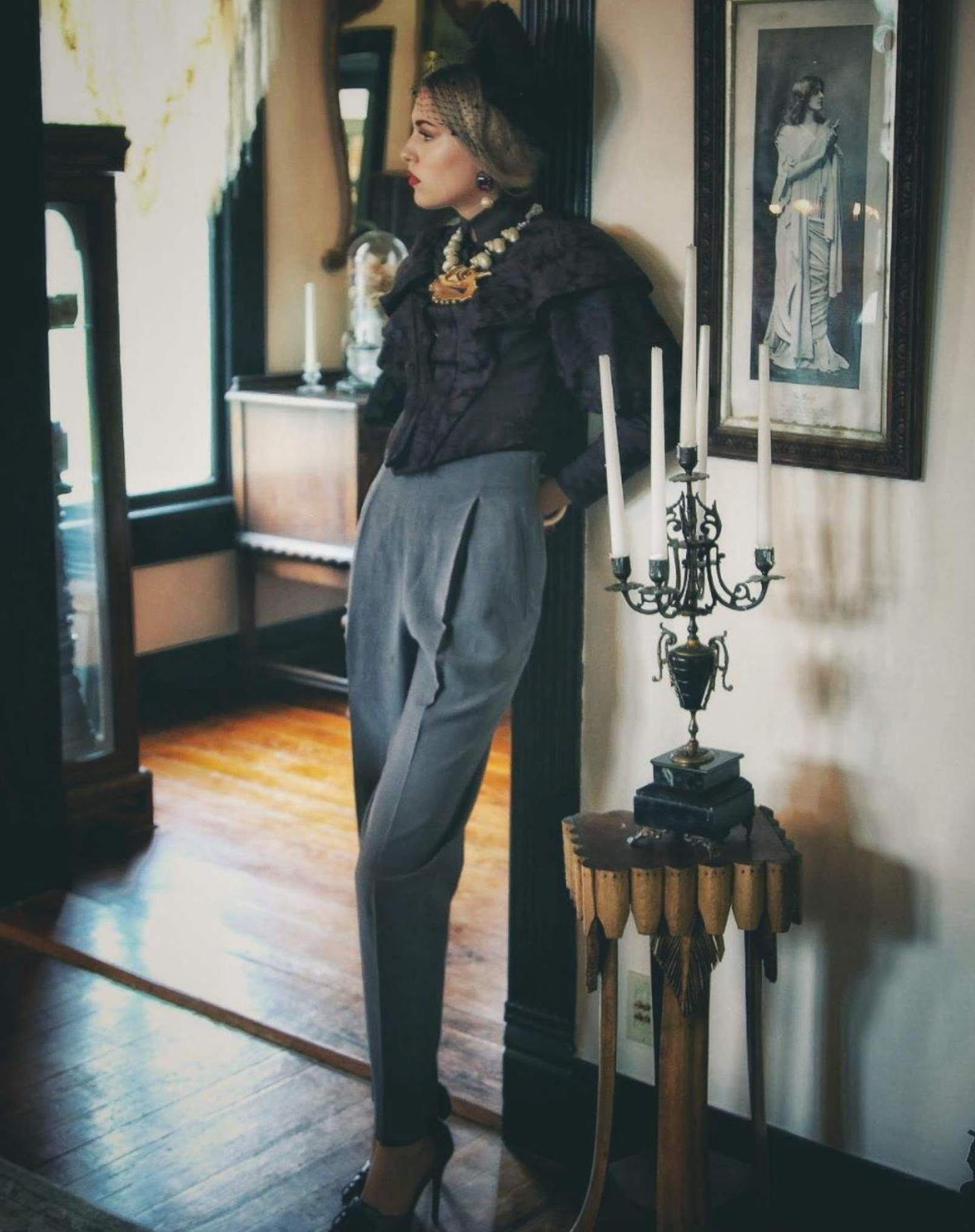 Romeo Gigli High Authentic 1980s Waisted Trousers Pencil Paints Couture