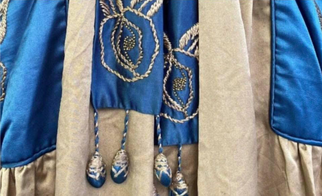 Authentic 1930s Hungarian Vibe Arts and Crafts Period Rare Embroidered For Dress Great Sleeves and Details
