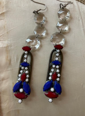 Boudoir Queen Earrings Upcycled LAST PAIR!