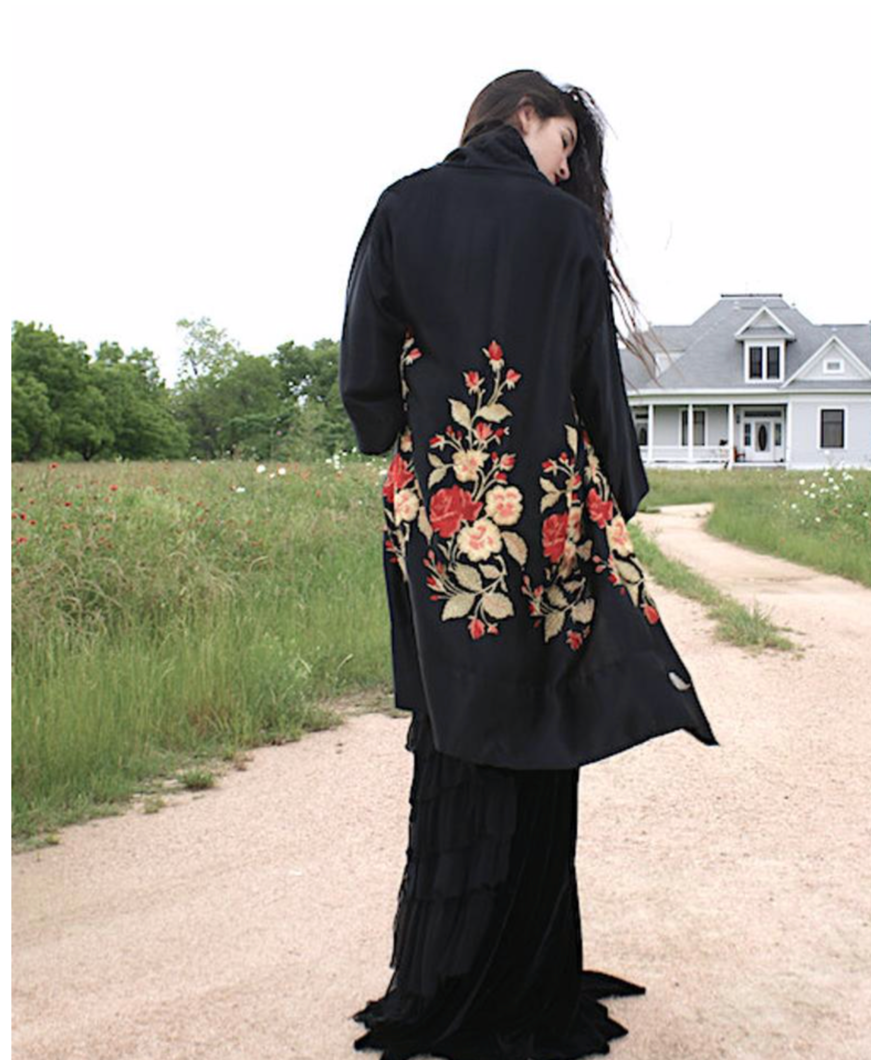 Stunning Authentic 1920's Antique Flapper Embroidered Robe Duster
