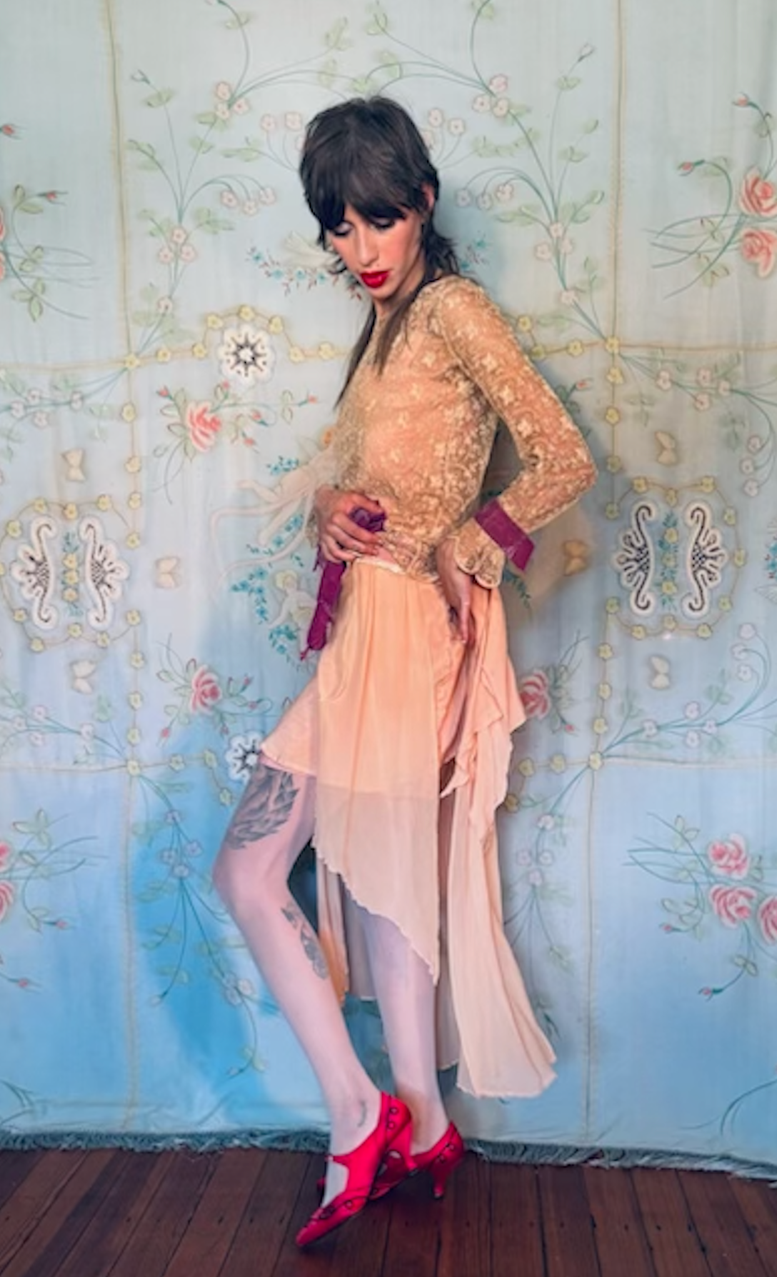 Boudoir Queen New Ballet Skirt Silk and Chiffon Multi layered w/BQ Doll Label