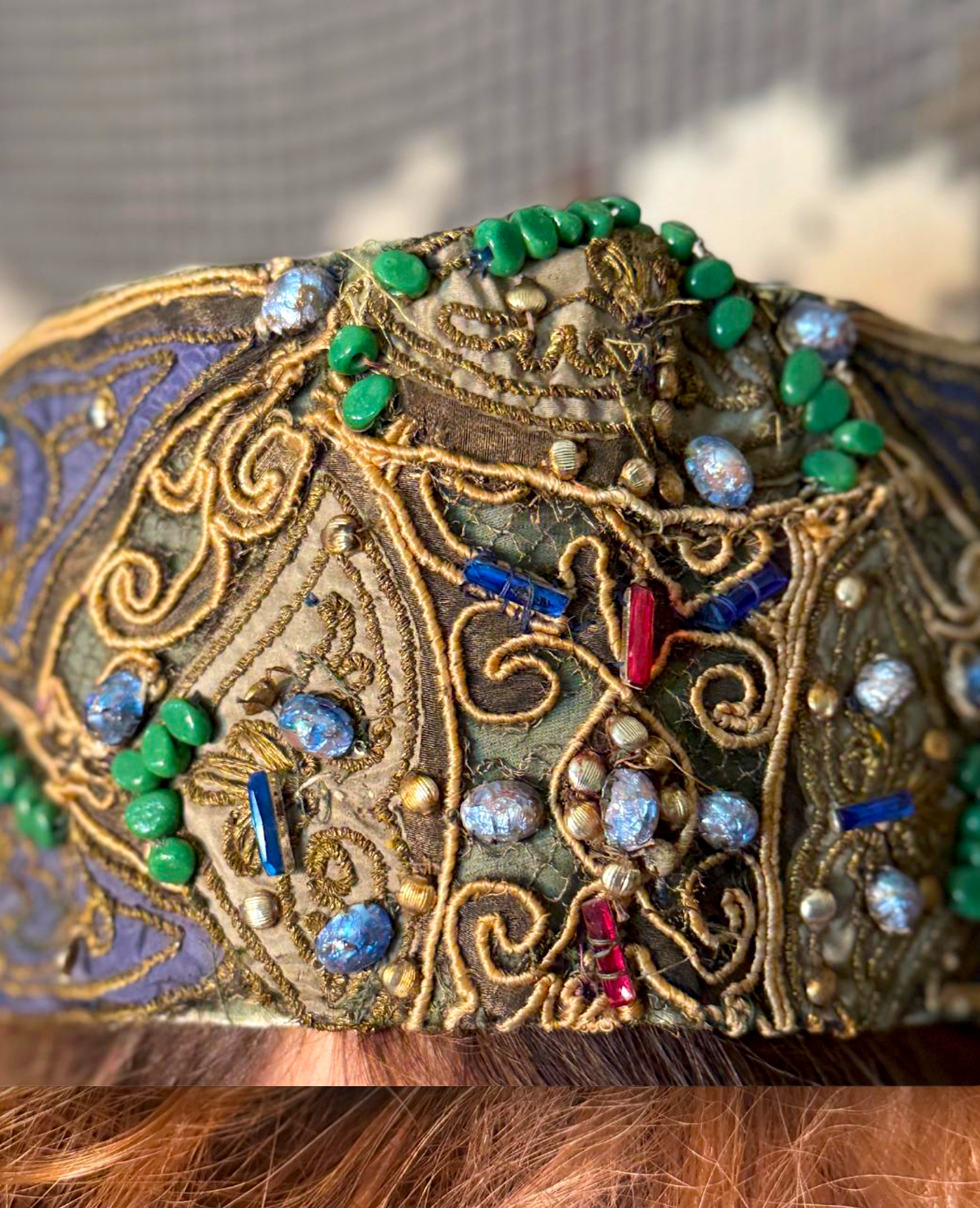 Ottoman Empire region, c.1890–1920 Folk textile headpiece as found