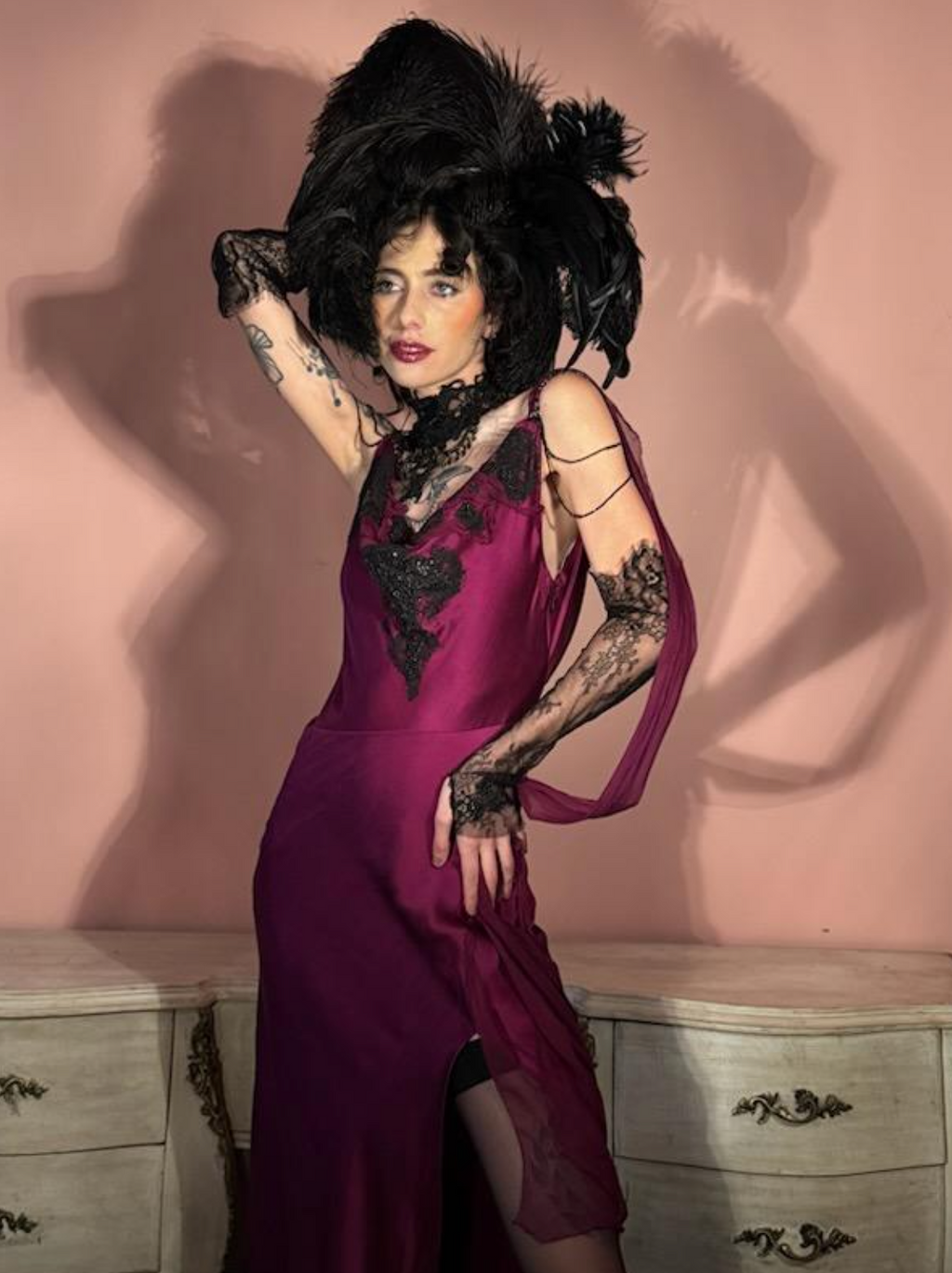 Boudoir Queen Custom Red Carpet Evening Gown Slip Dress