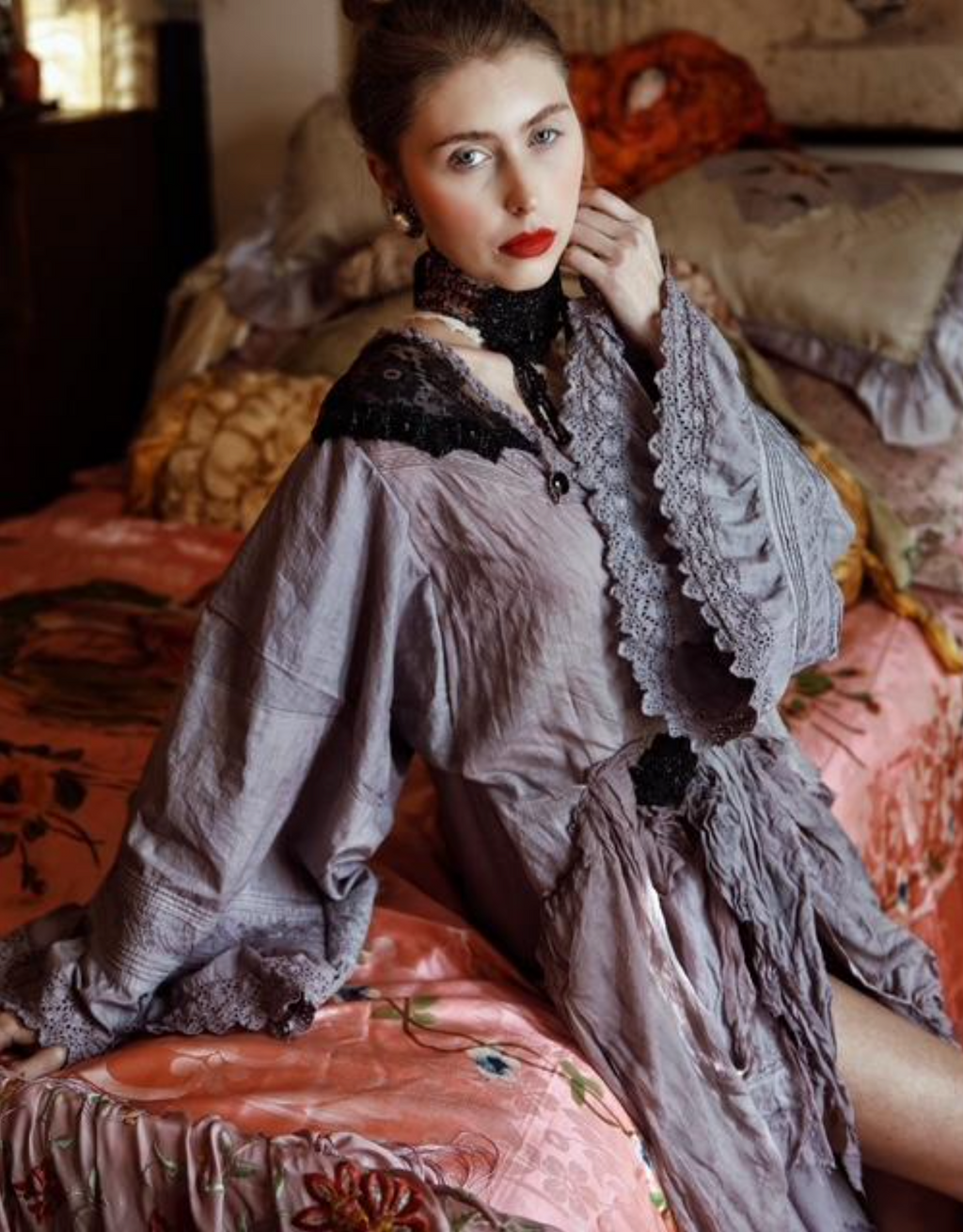 New Listing Lavande Boudoir Queen Petticoat Duster jacket