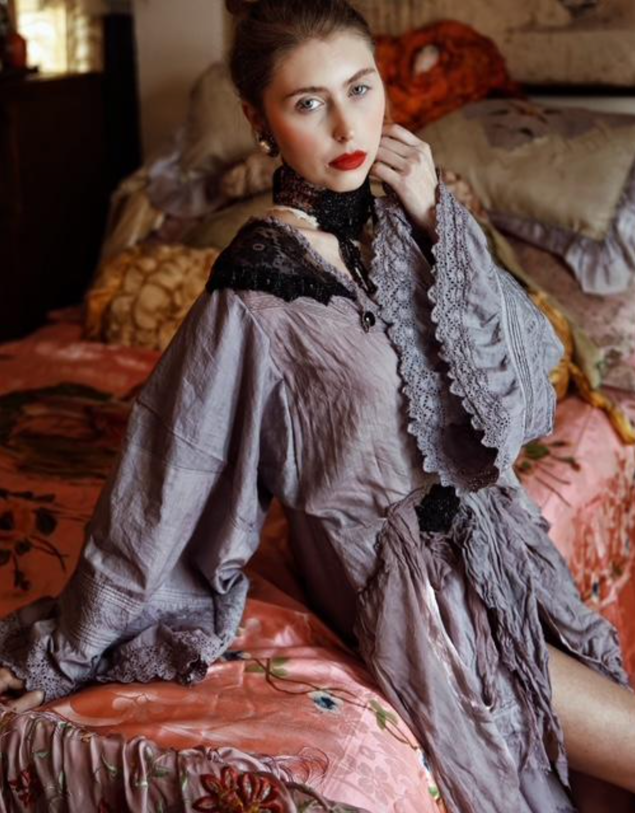 New Listing Lavande Boudoir Queen Petticoat Duster jacket