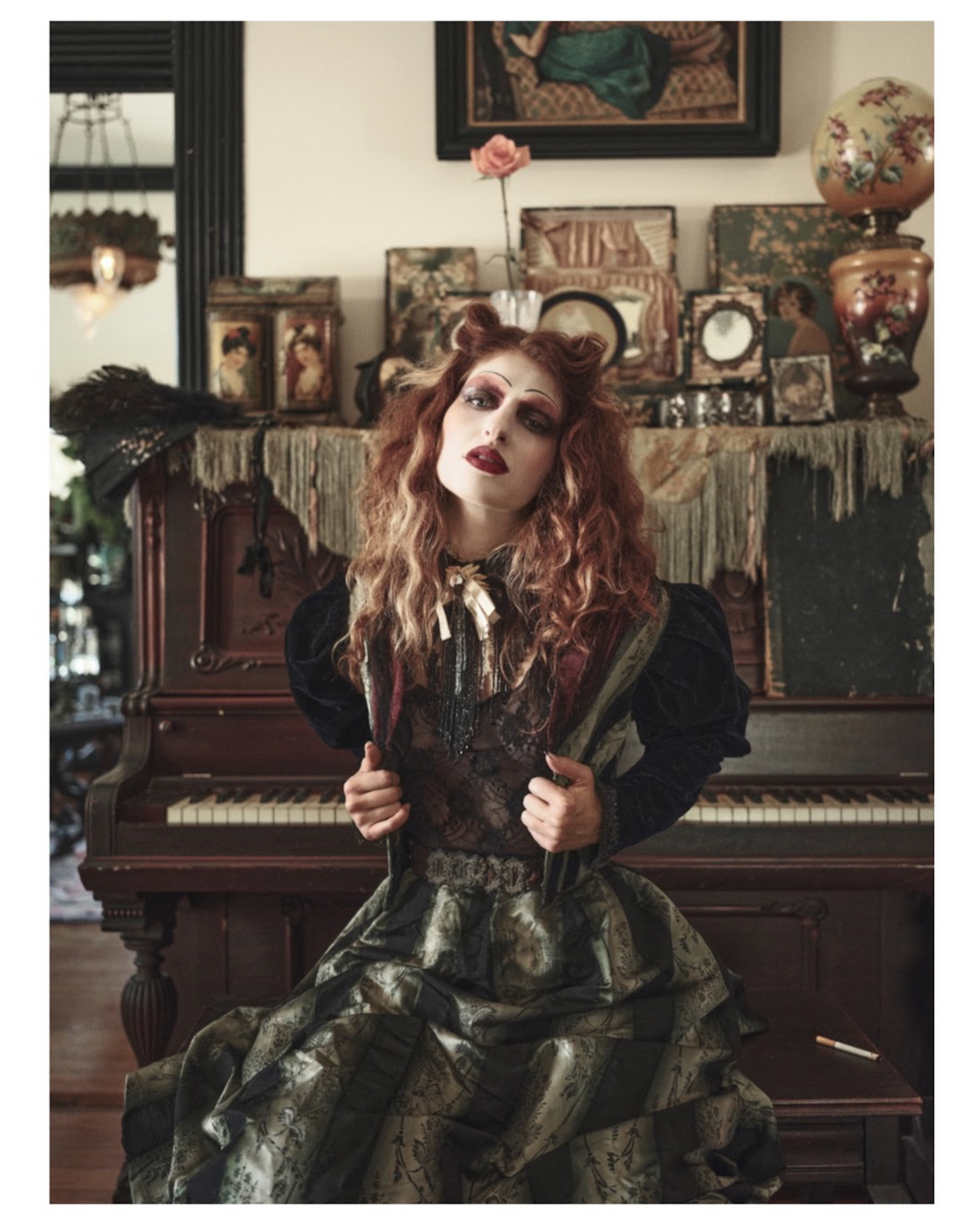 DOLLYMOP BOUDOIR QUEEN CHOKER ANTIQUE Wearable Art