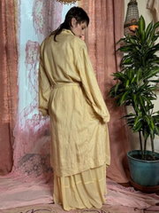 Hollywood Babylon Cream Pongee Robe with Label