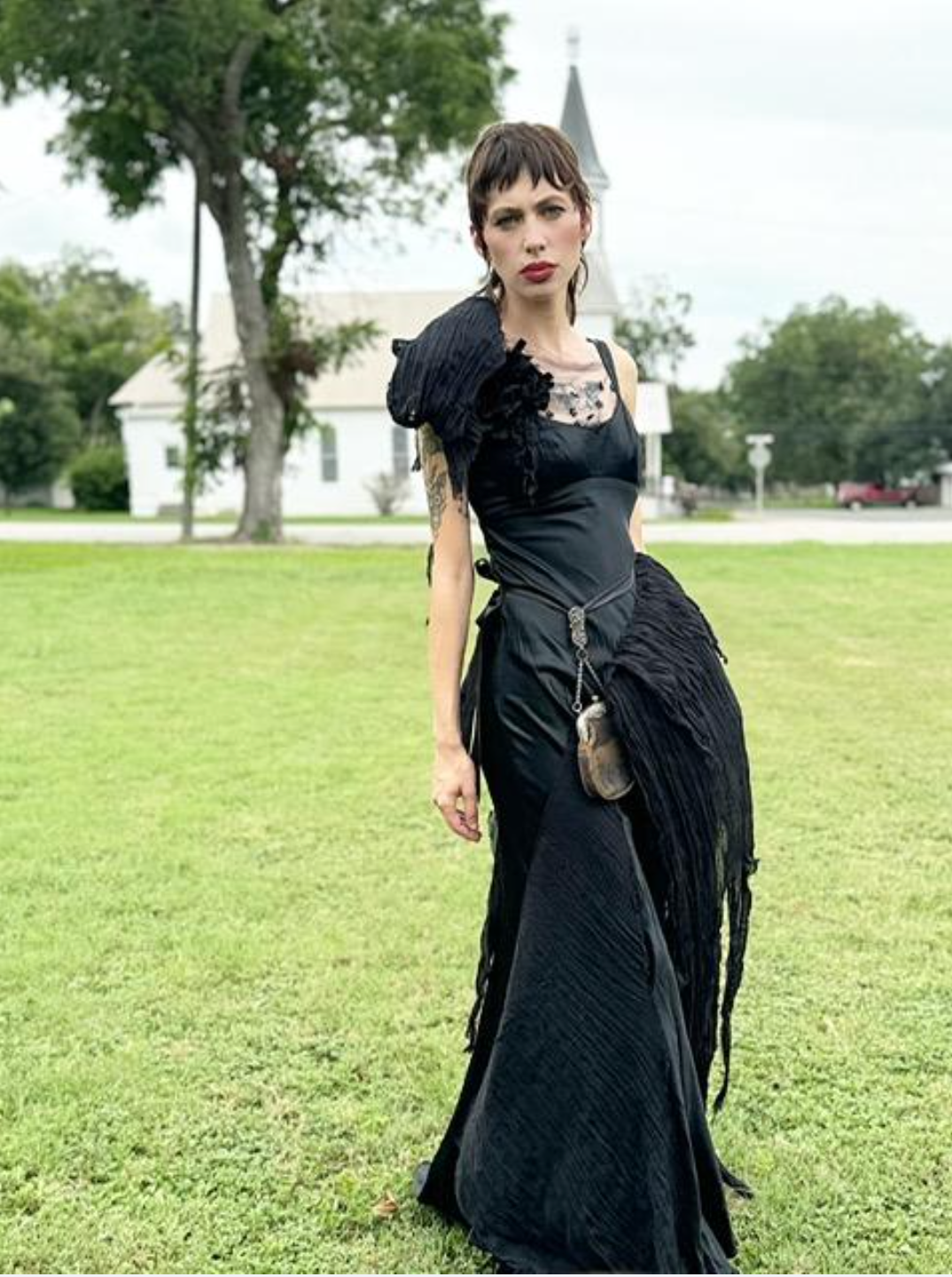 SOLD Also Available at Feathers Austin Boudoir Queen Couture Sculpted Evening Gown Stunning