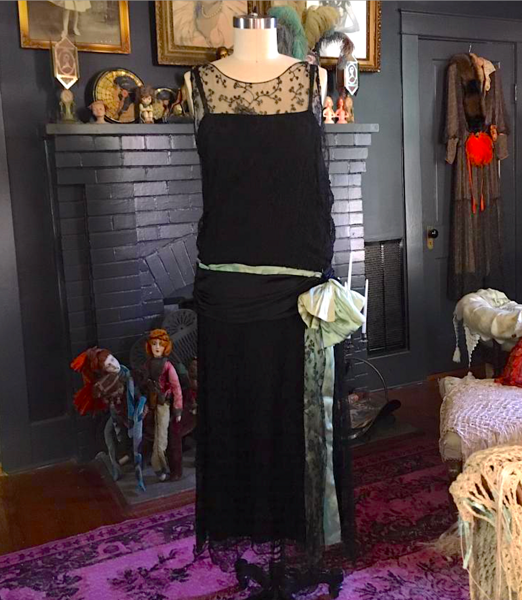 Sold Black Lace Streamer Baby Jane Dress