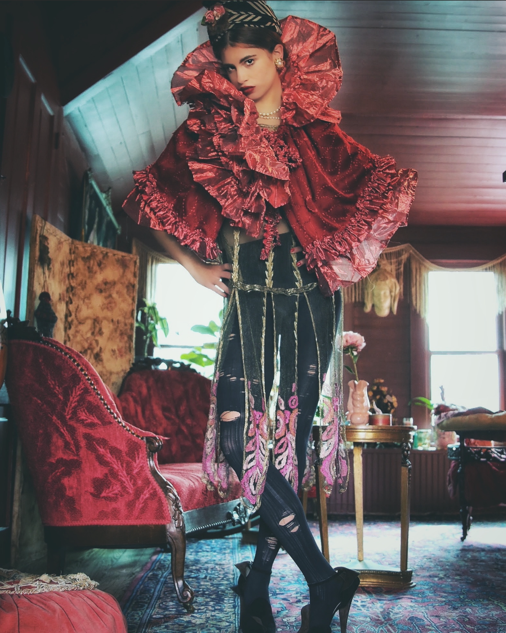 Just listed Boudoir Queen Silk Embroidered Caplet