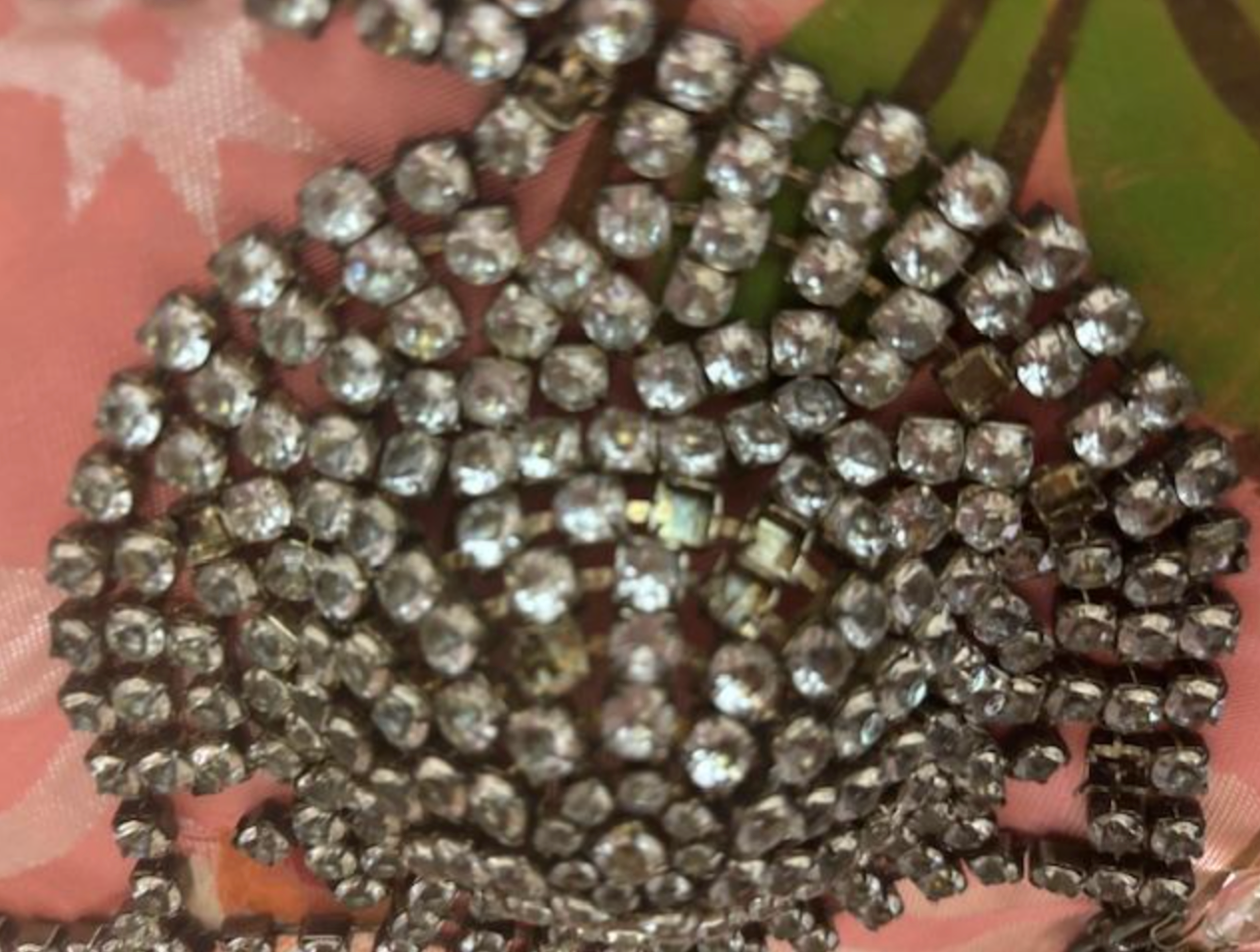 SOLD  Vintage Bralette from Fredricks of Hollywood Rhinestone Show Girl! as found