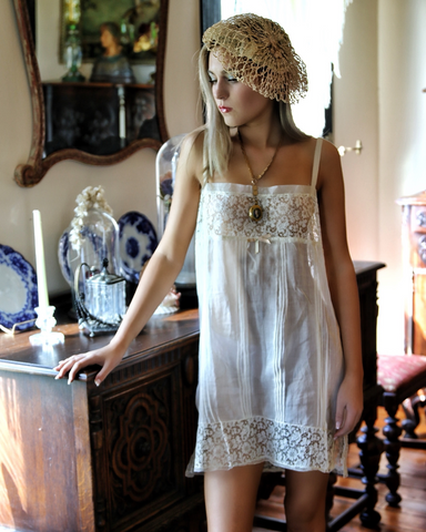 New Arrival Edwardian Organdy Cami Lovely Lace Fits S-L