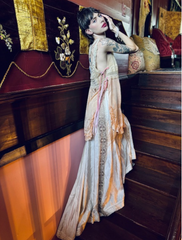 Boudoir Queen Cami Tabard with Velvet silk and Lace