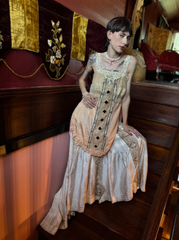 Boudoir Queen Cami Tabard with Velvet silk and Lace