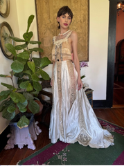 Boudoir Queen Cami Tabard with Velvet silk and Lace