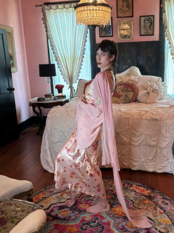 Bohemian Rhapsody Boudoir Queen Floral Slip Dress