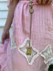 "the Picnic at Hanging Rock Dress" Belle Epoque Bodice and Skirt Unusual Palest of Pink