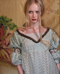Boudoir Queen Baby Blue Eyelet BabyDoll Dress