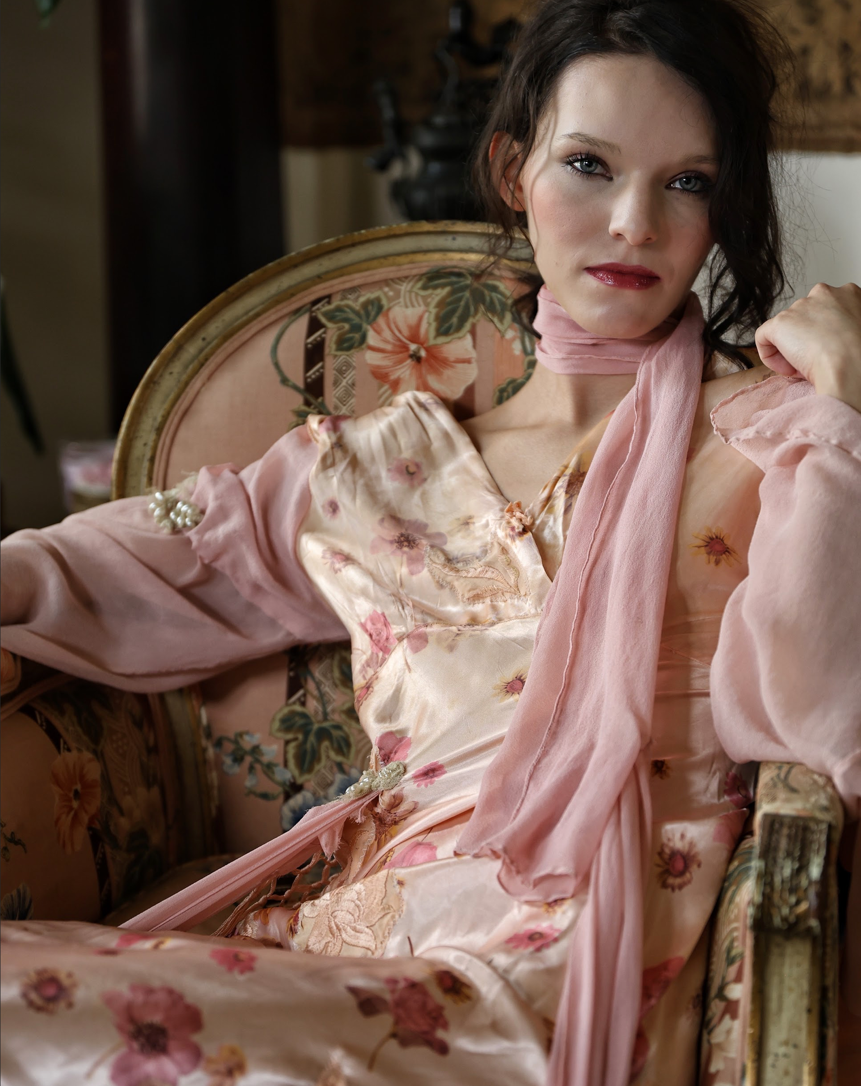 Buy at Feathers Austin Rhapsody in Pink Boudoir Queen Floral Slip Dress