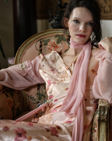 Rhapsody in Pink Boudoir Queen Floral Slip Dress