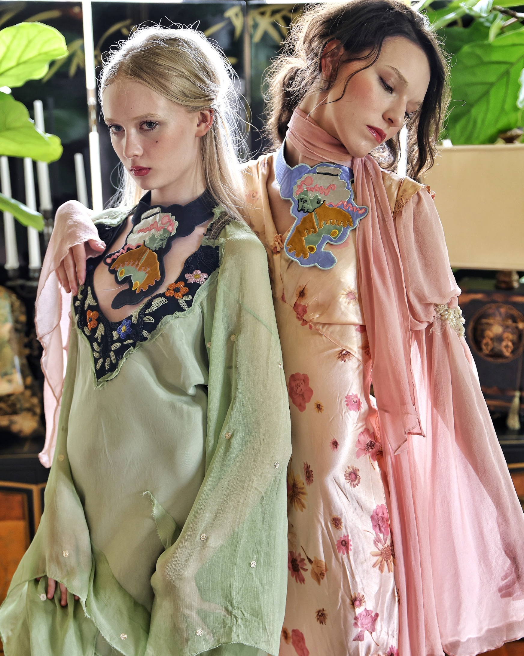 Boudoir Queen Fairytale Original Chiffon Dress Beaded Collar