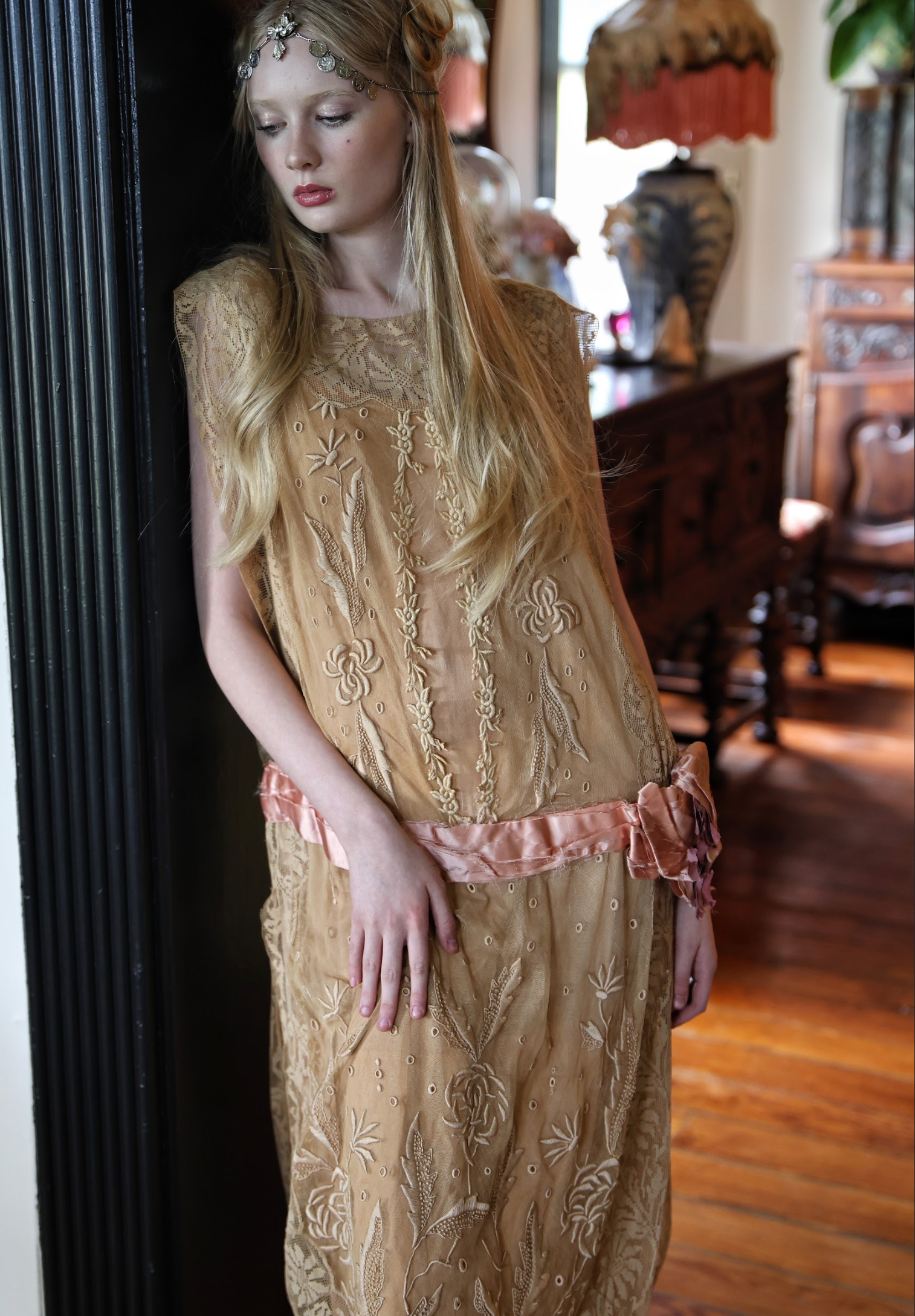 SOLD PRE-SALE Stunningly Beautiful Edwardian Antique Lace Dress Size M/L