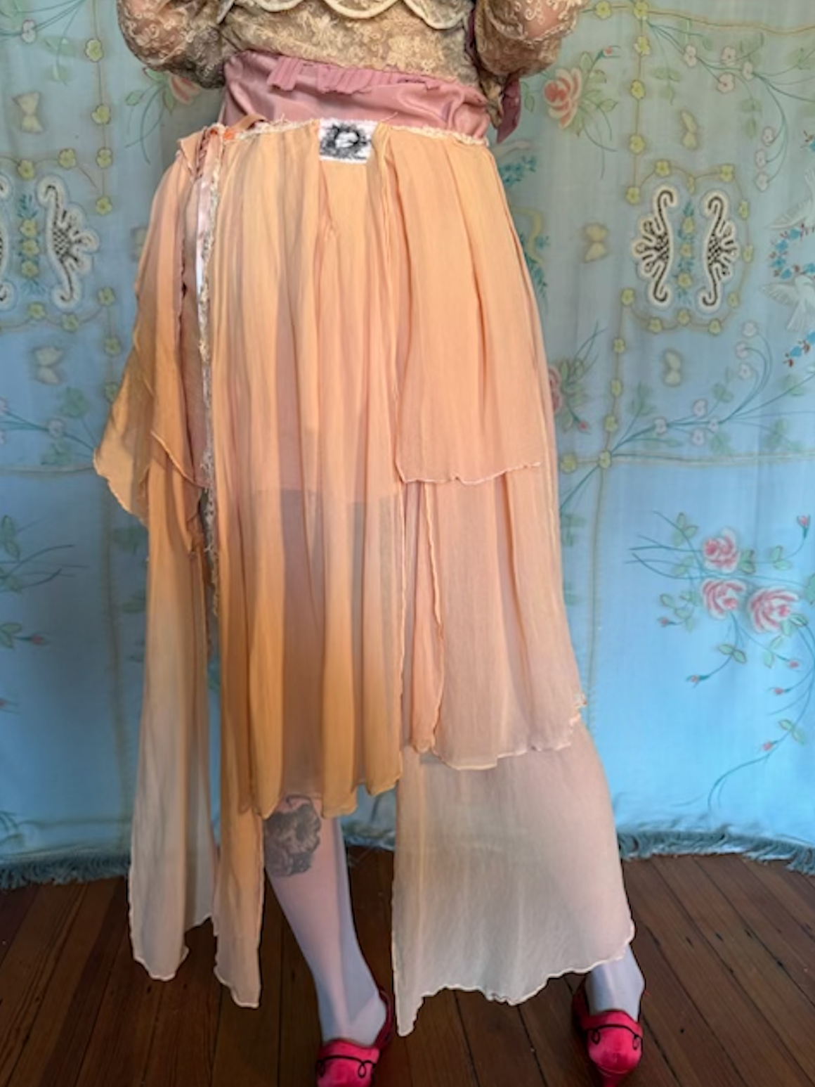 Boudoir Queen New Ballet Skirt Silk and Chiffon Multi layered w/BQ Doll Label