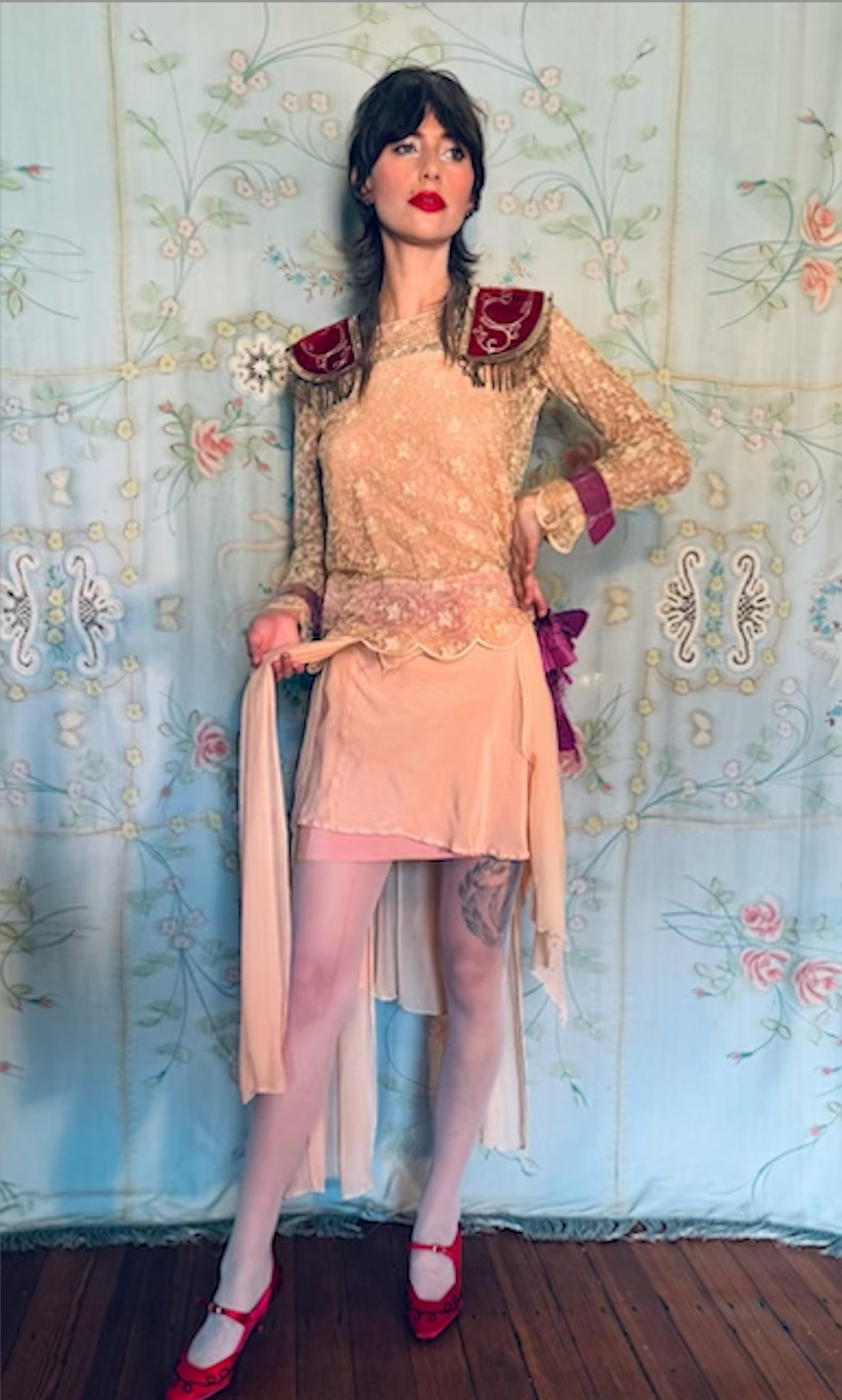 Boudoir Queen New Ballet Skirt Silk and Chiffon Multi layered w/BQ Doll Label