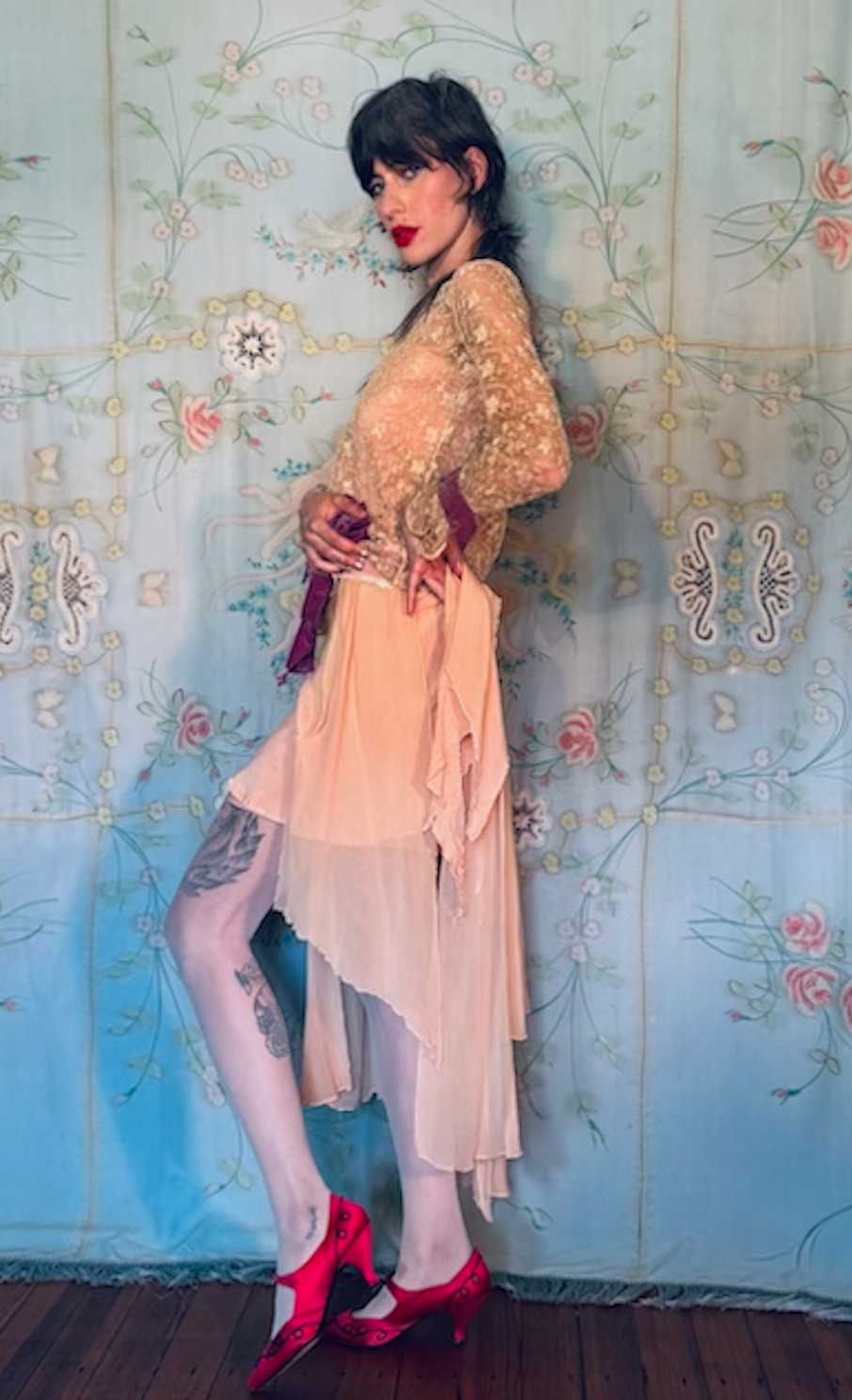 Boudoir Queen New Ballet Skirt Silk and Chiffon Multi layered w/BQ Doll Label
