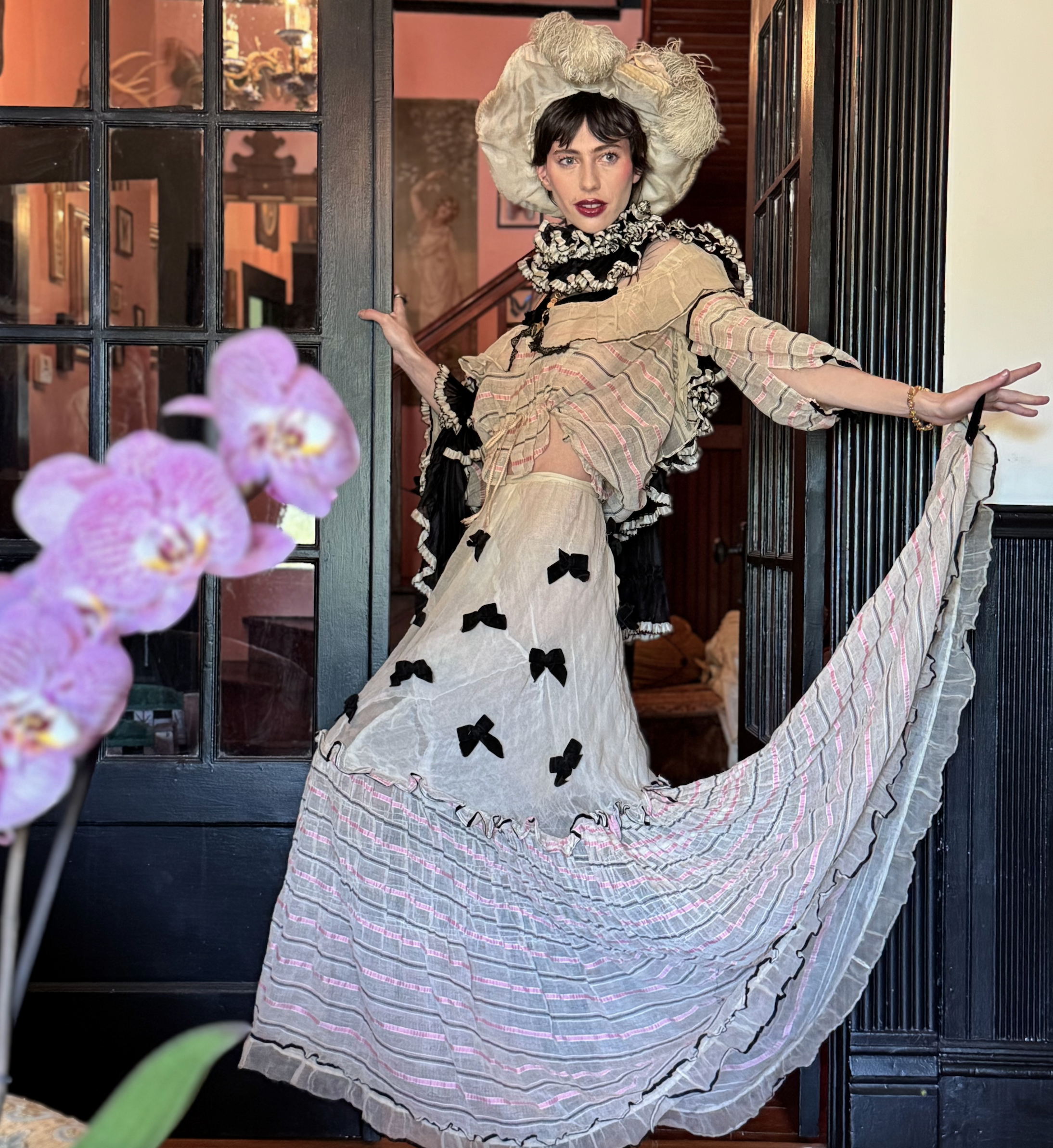 Authentic Gibson Girl Platter Hat