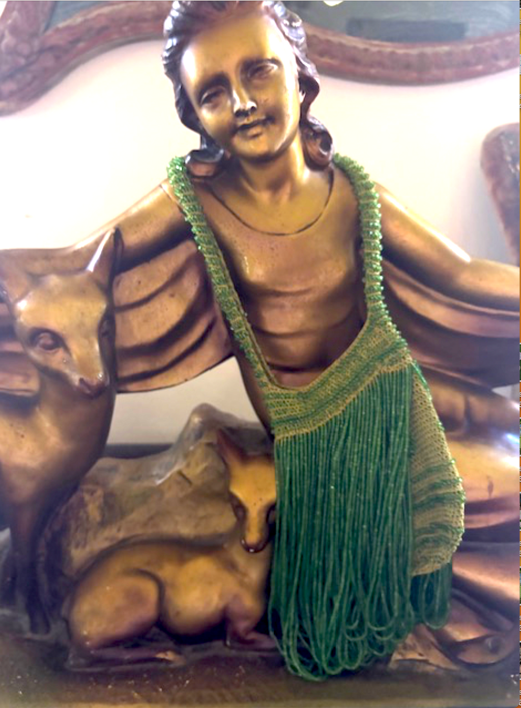 Authentic Acid Green 1920's Beaded Fringe Dance wristlet purse Divine Decadence
