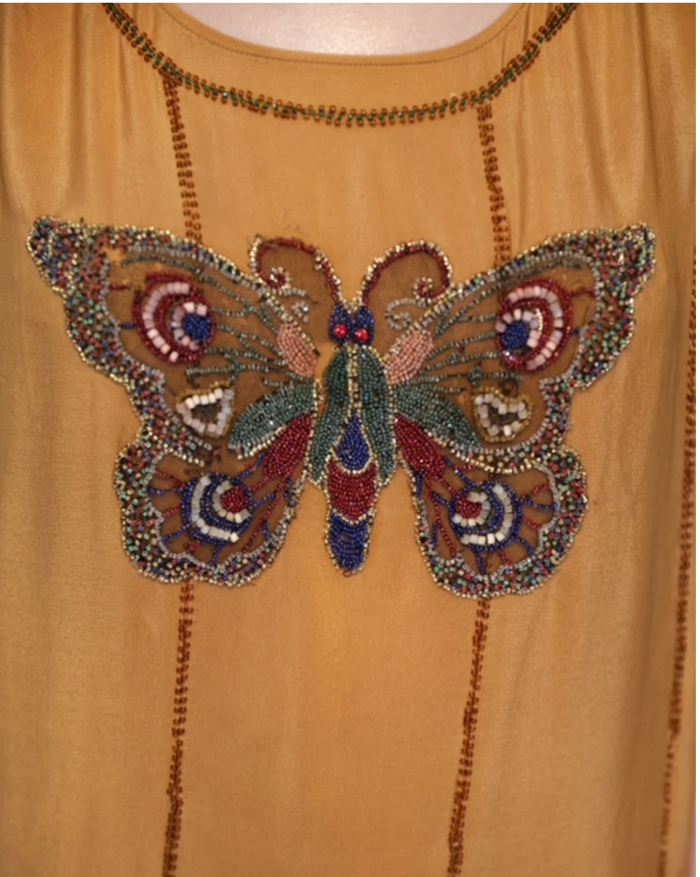 Authentic 1920's Arts and Crafts Beaded Tunic Dress