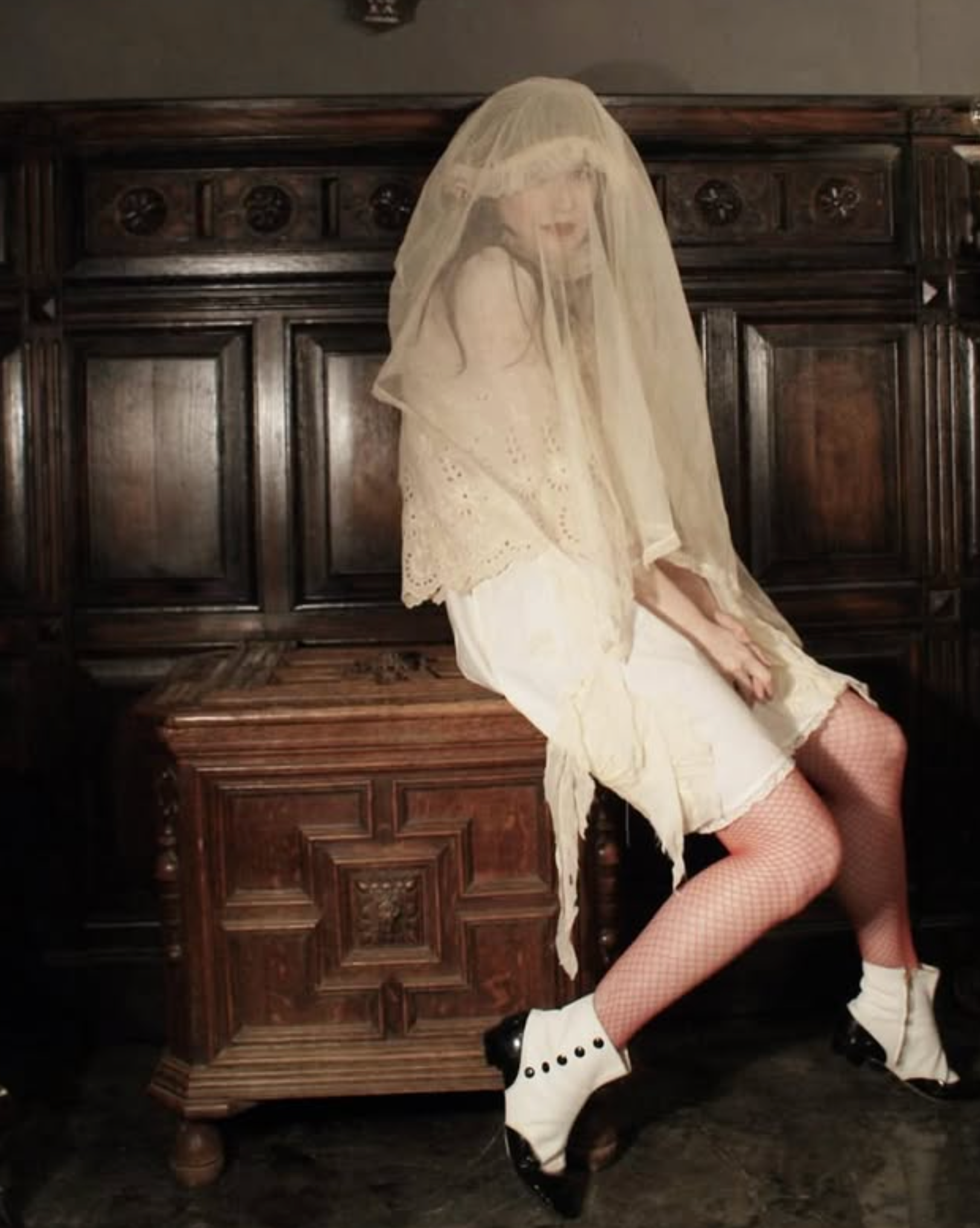 1920's Bridal Veil used in many Boudoir Queen Shoots