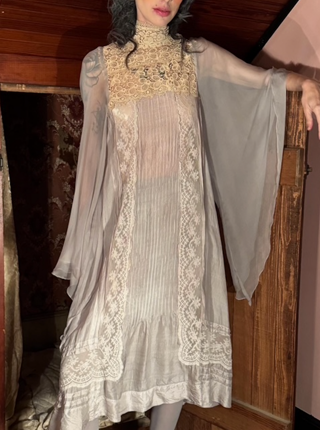 Cloud Bursting Dress Tea length Baby Doll Dress