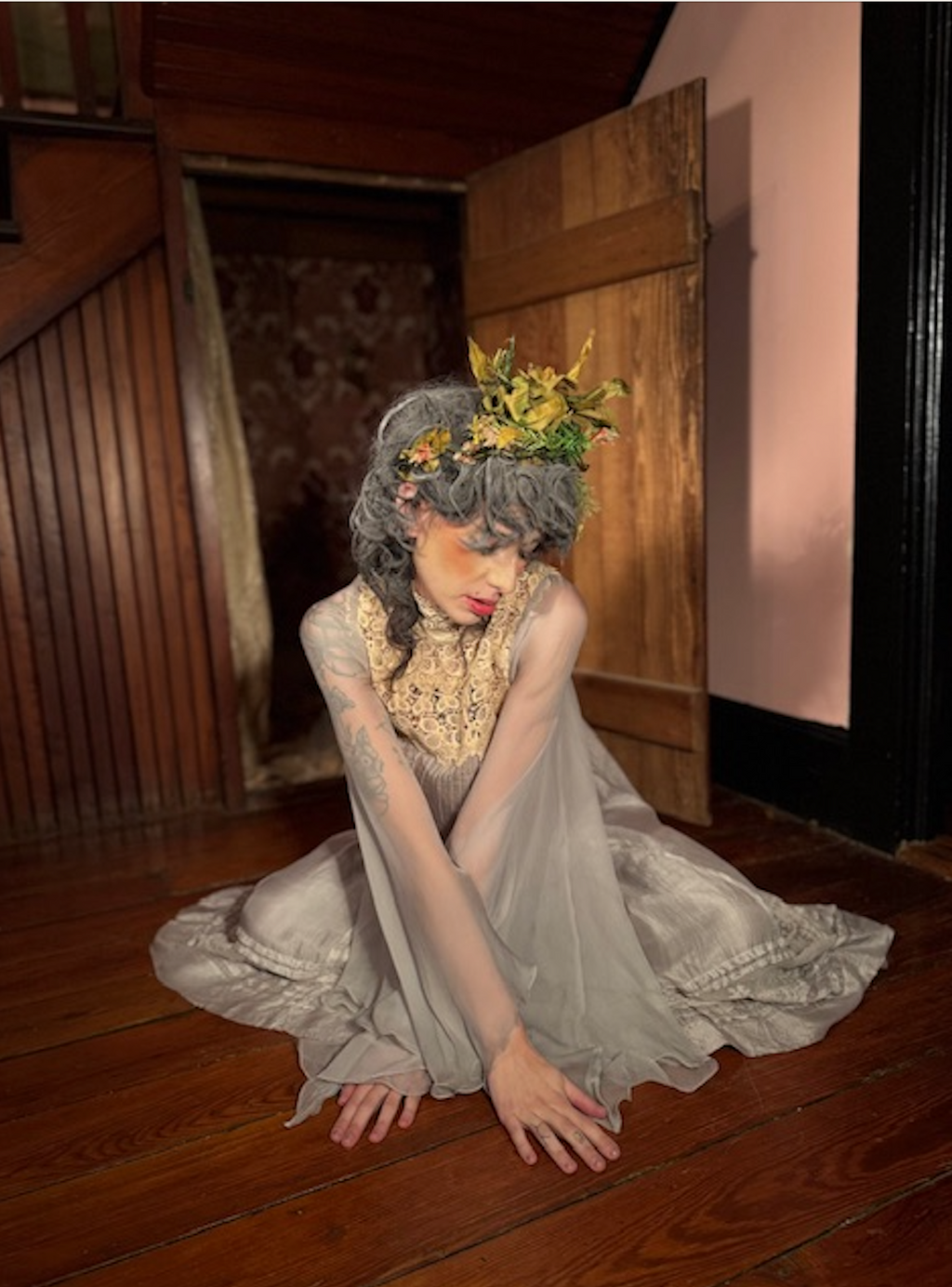 Cloud Bursting Dress Tea length Baby Doll Dress