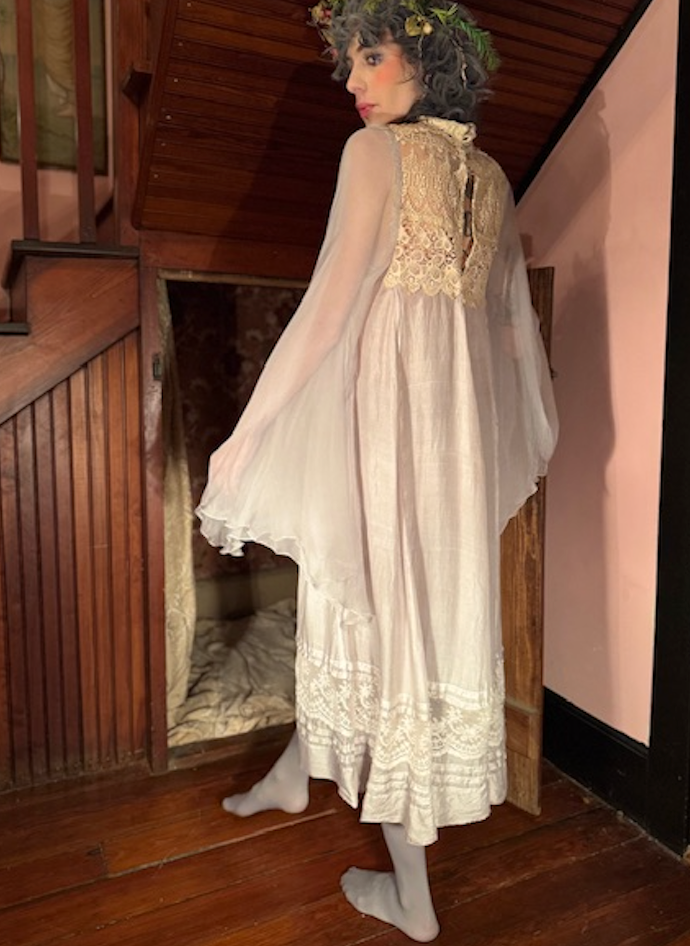 Cloud Bursting Dress Tea length Baby Doll Dress