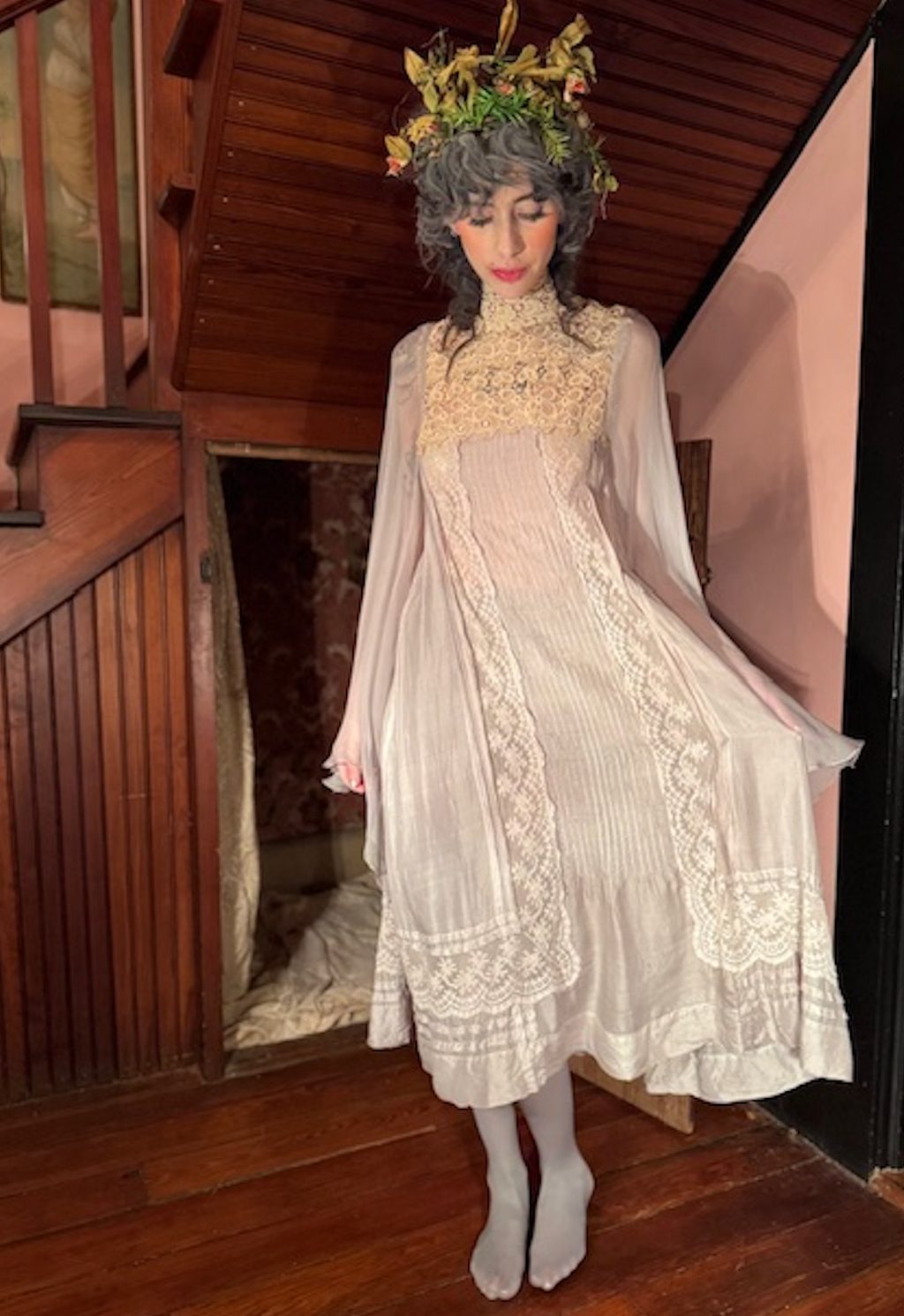 Cloud Bursting Dress Tea length Baby Doll Dress