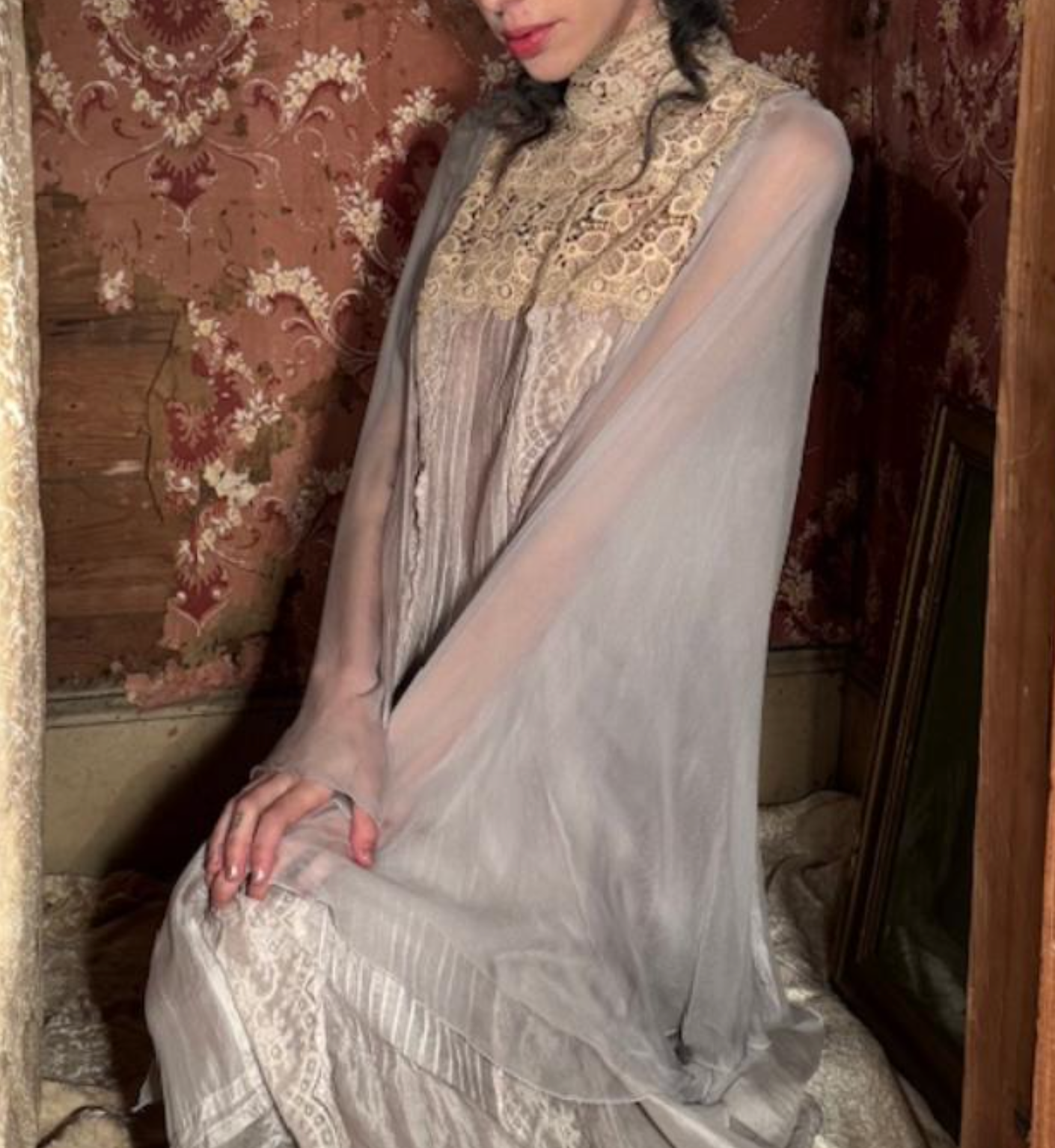 Cloud Bursting Dress Tea length Baby Doll Dress