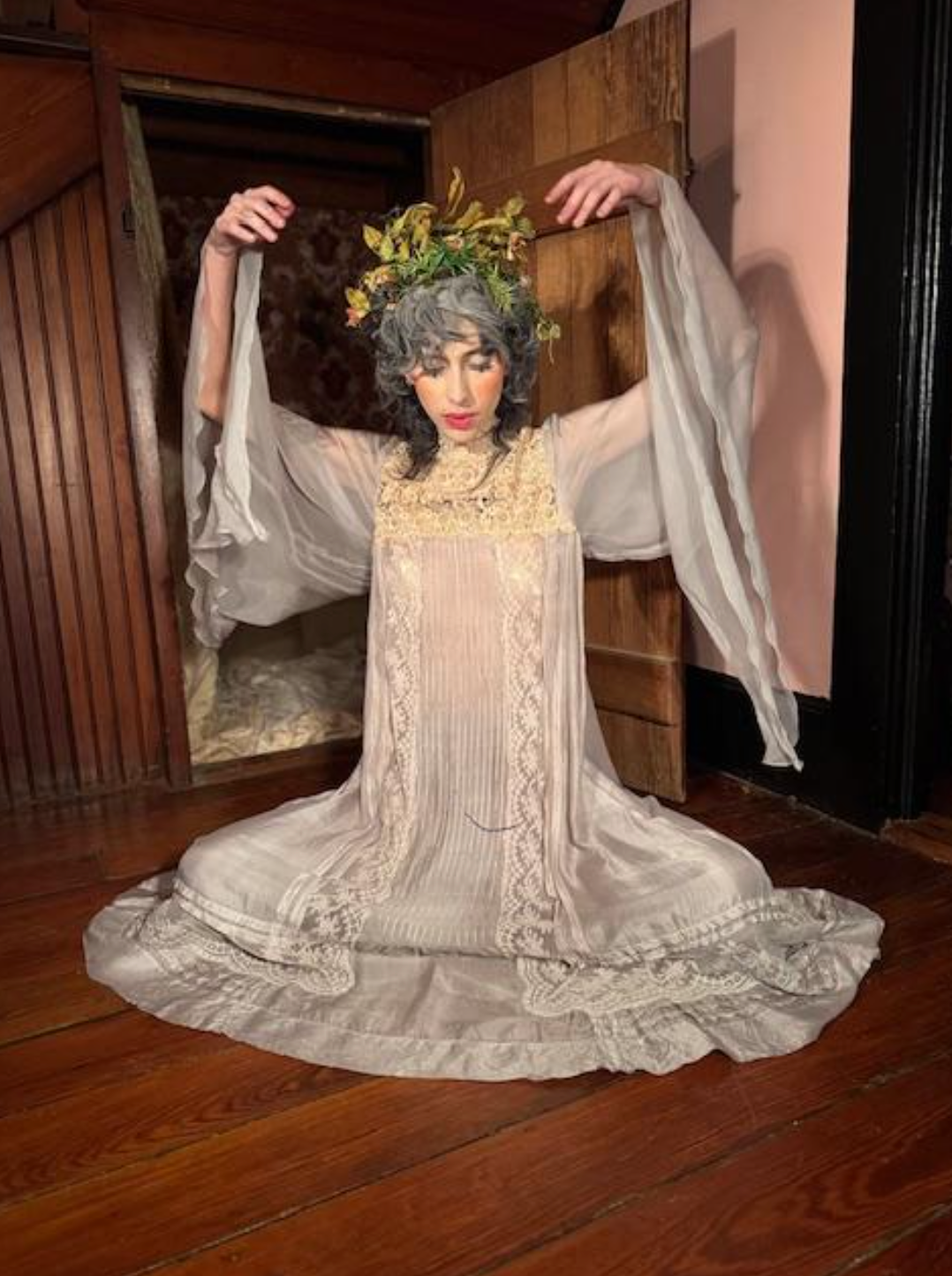 Cloud Bursting Dress Tea length Baby Doll Dress