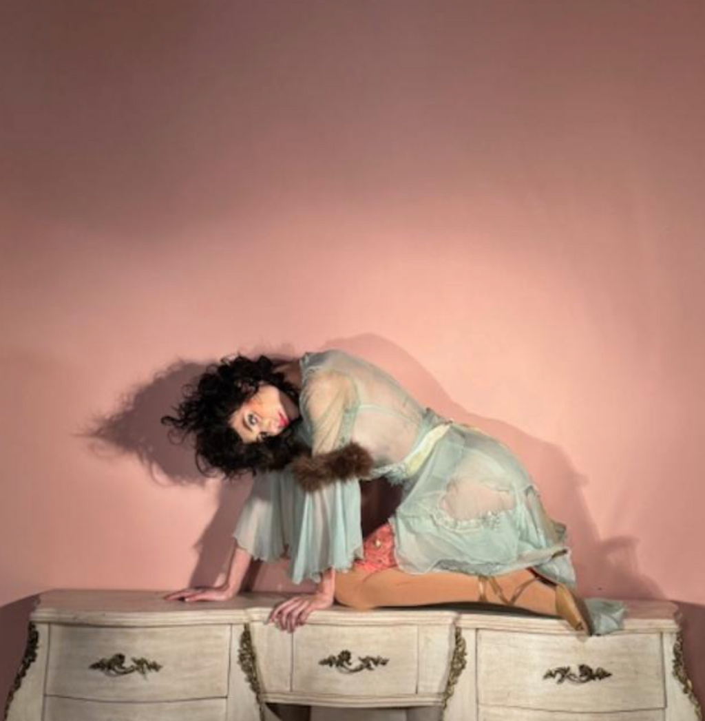 New Boudoir Queen "Gina_ Dress High Low Silk Chiffon One of a kind