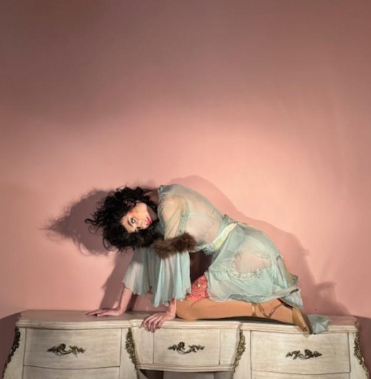 New Boudoir Queen "Gina_ Dress High Low Silk Chiffon One of a kind